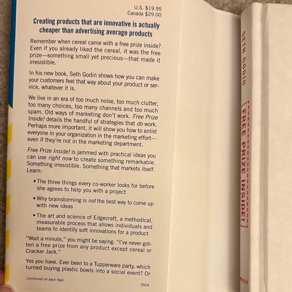 Free Prize Inside Hard Cover Book by Seth Godin - Picture 3 of 12